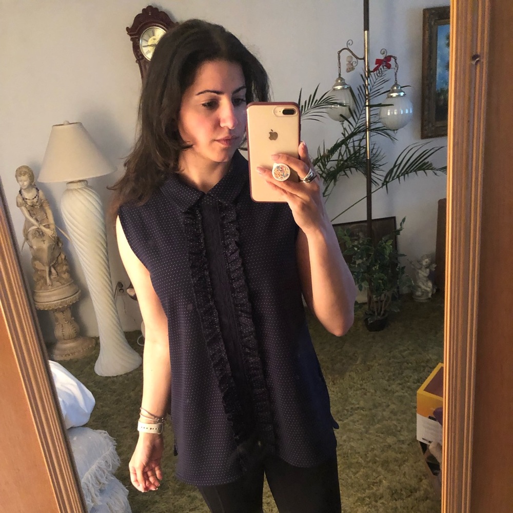 Karl lagerfeld polka dot top